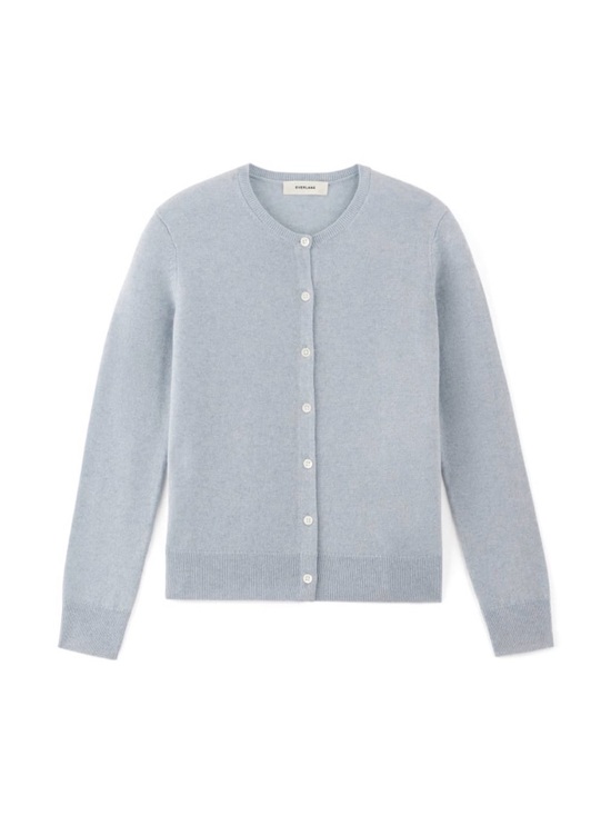 Everlane Sweaters - Everlane The Cashmere Cardigan Light Blue XL